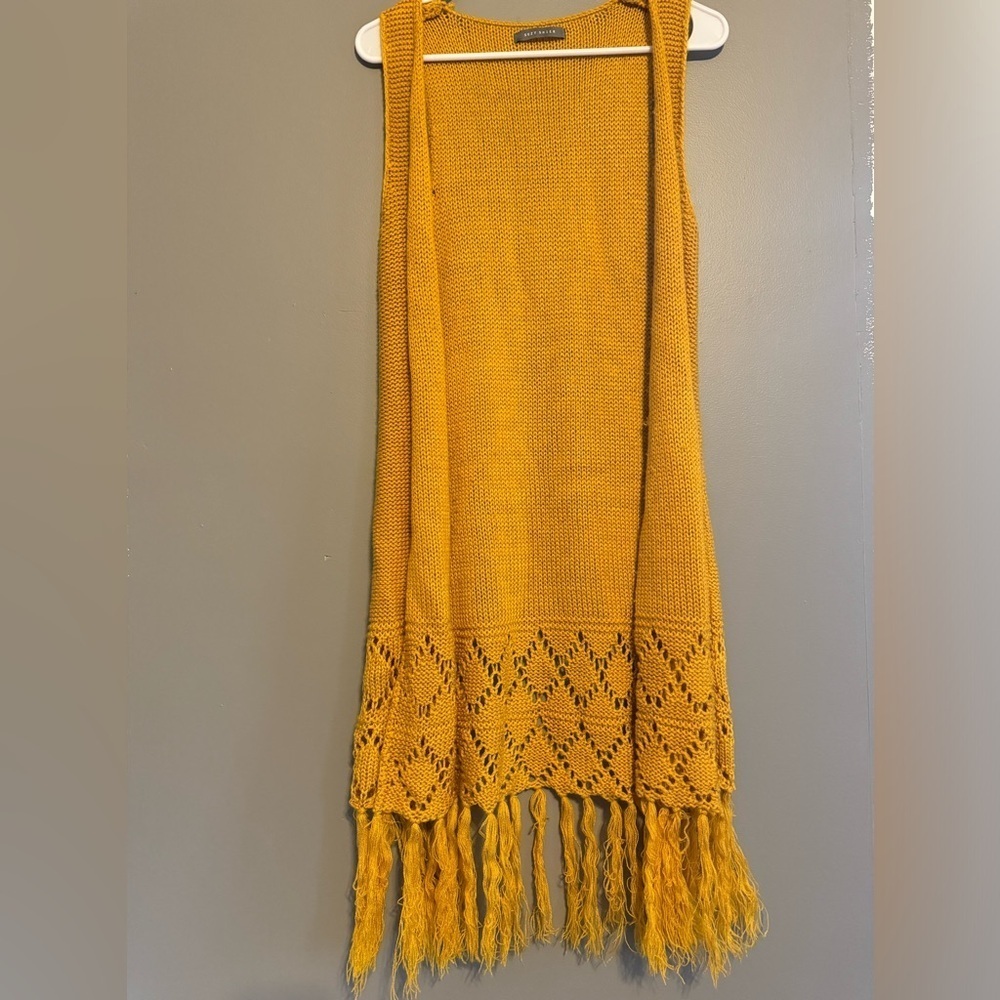 Knit long vest